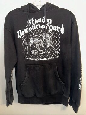 Eminem Shady Demolition yard Hoodie Sweatshirt. Mens Size Small